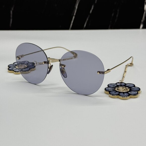 NEW GUCCI GG1149S 006 WITH EARRINGS GOLD WOMEN GUCCI SUNGLASSES main image 8